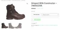 Продам захищені черевики Grisport BOA Constructor, р.39