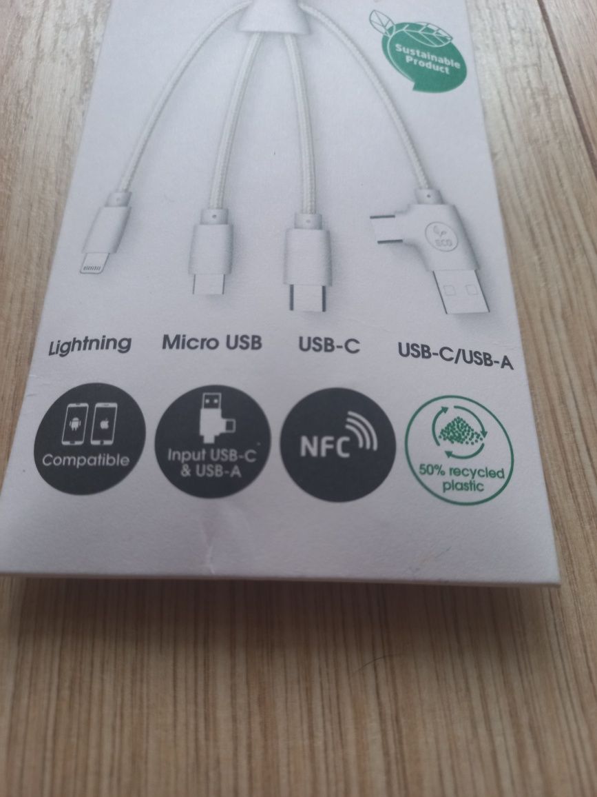 Adapter z powerbankiem Smart Mr Bio NFC 4w1 kabel Usb