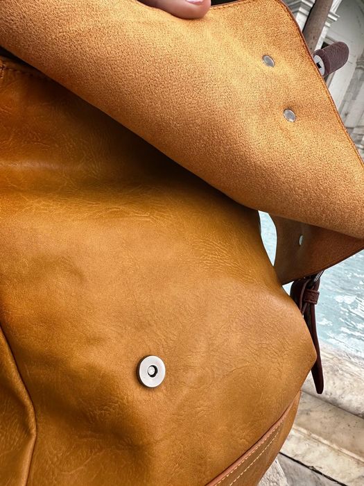 Stylowy skórzany włoski plecak vintage - Unisex