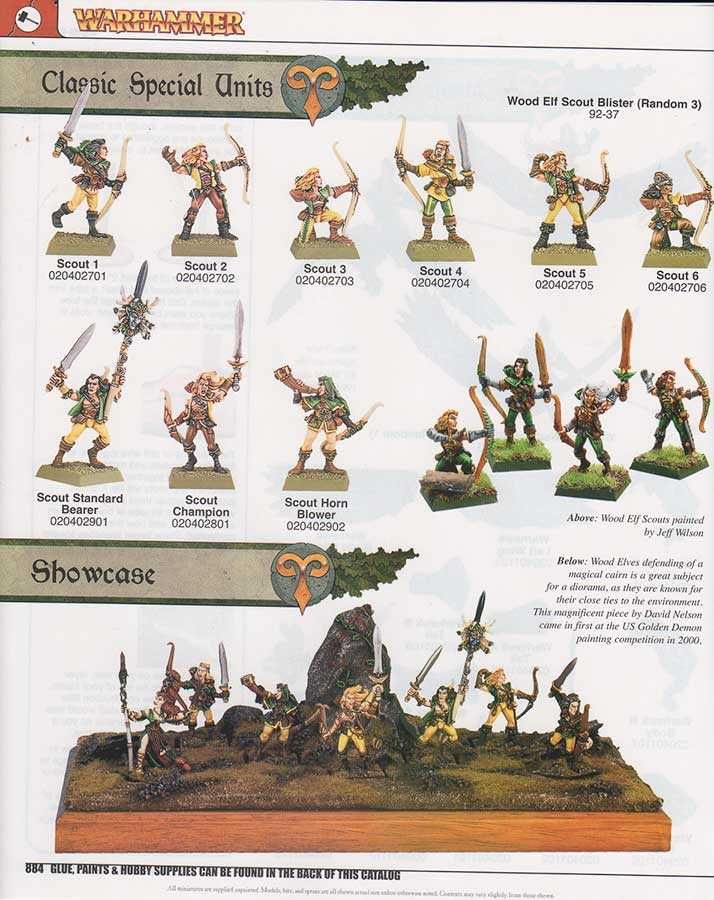 Warhammer Fantasy: Wood Elf Scouts x16 - w tym command, oldhammer