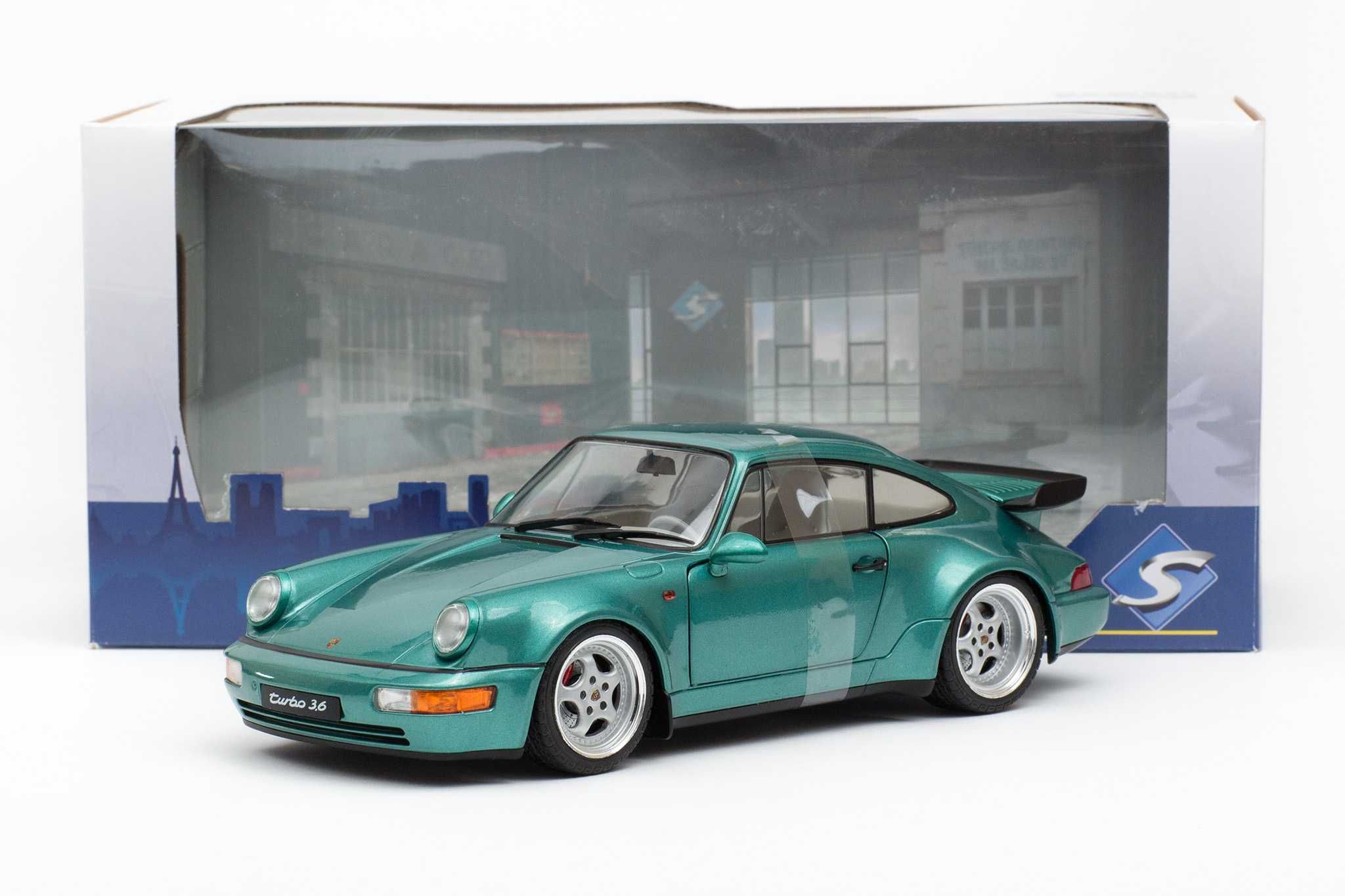 Porsche 911 (964) Turbo 1991 Wimbledon Green metallic Solido 1:18