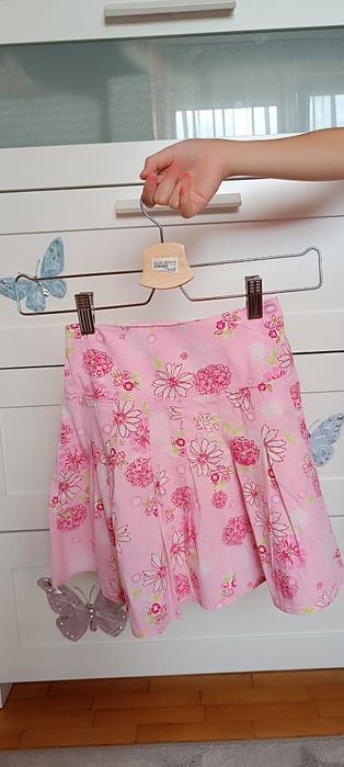 Spódnica w kwiatki r. 116, George, bawełna, letnia spódniczka