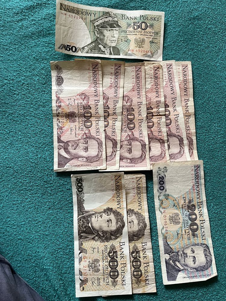 Banknoty PRL . 10 szt