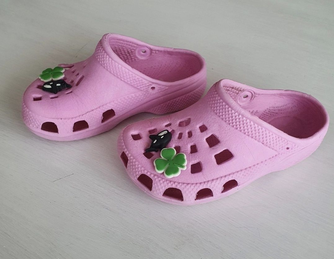 Gumowe klapki różowe chodaki typu crocs 24 14.5cm