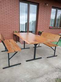 Stół z ławeczkami ogrodowy/ do altany