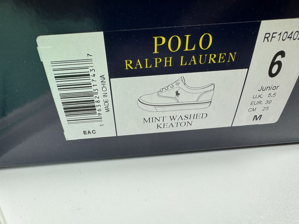 Nowe trampki Polo Ralph Lauren wiazane materialowe 39 outlet