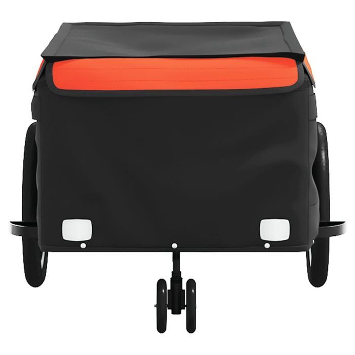 vidaXL Przyczepka rowerowa, czarno-pomarańczowa, 45 kg, żelazo