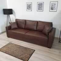 Producent! Sofa, kanapa rozkładana SENATOR, naturalna skóra !!