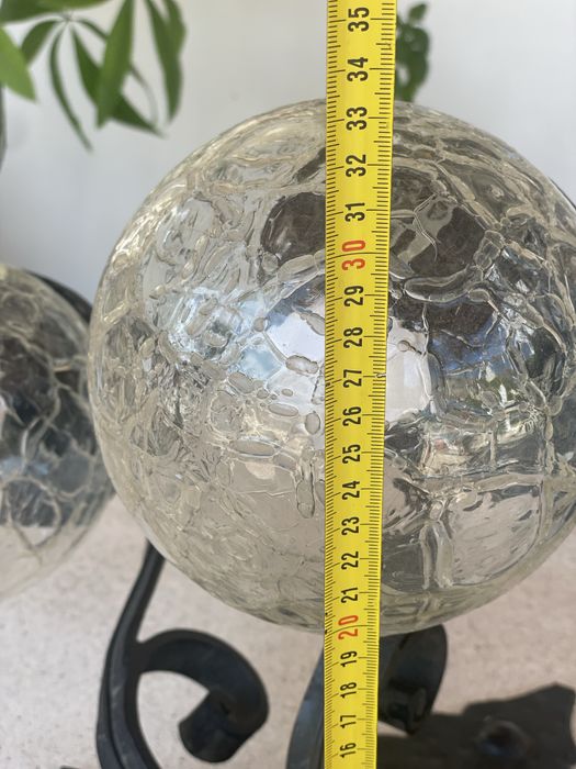 Aplique grande ferro muito antigo com globos