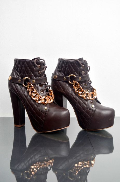 Черевики, ботильони на каблуку 37 р (23,5 см) платформі ботинки