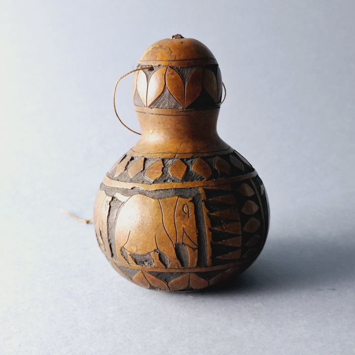 afryka ręcznie zdobiona tykwa słonie nosorożce