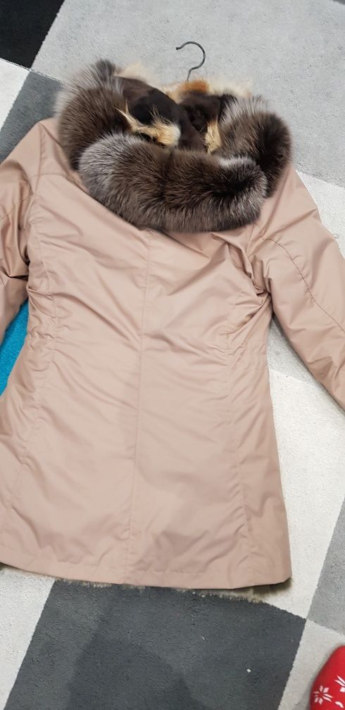 Nowa parka futerko naturalne