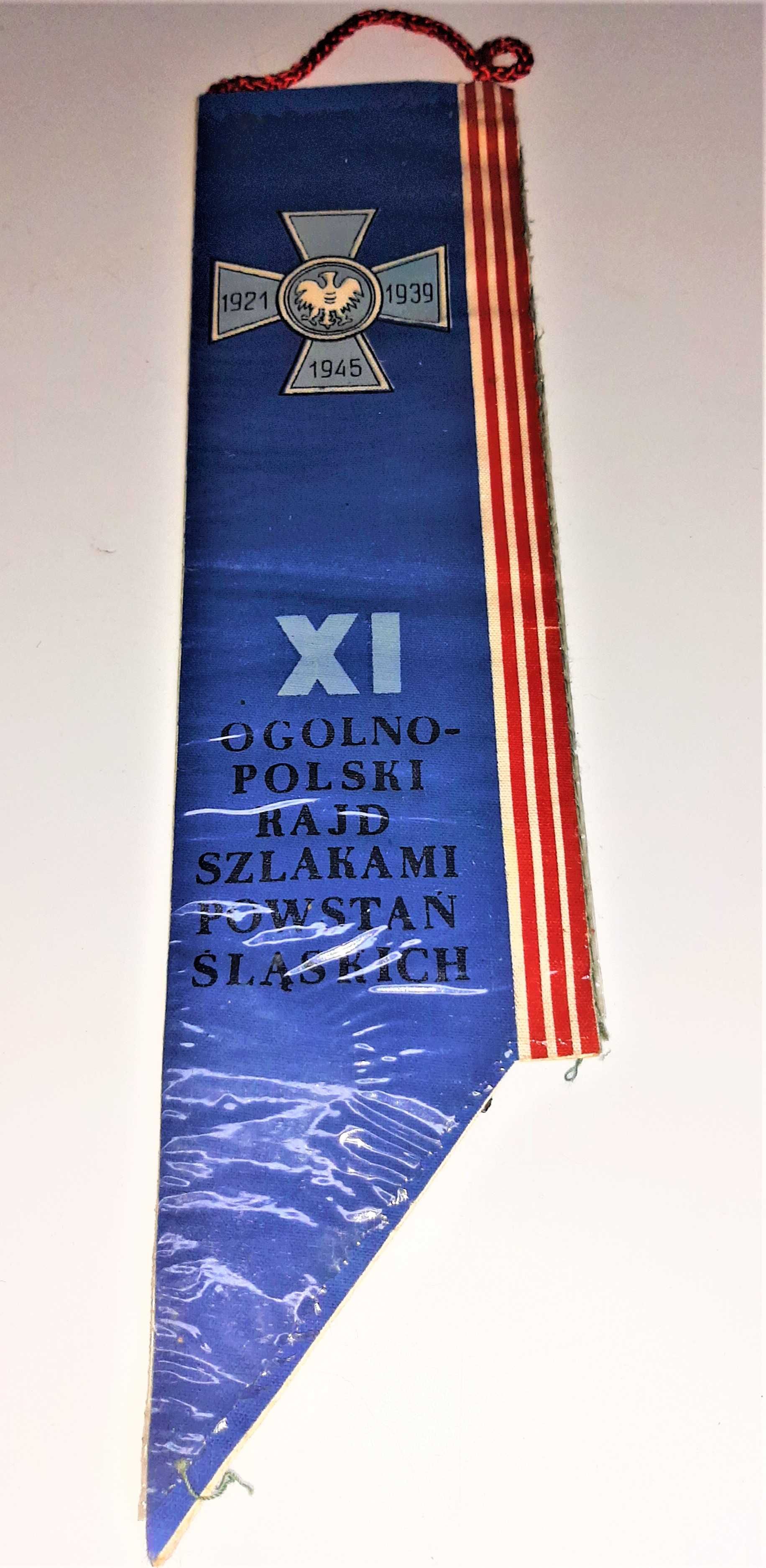 Proporczyk Gliwice Herb PTTK XI Rajd Powstań Śląskich 1977