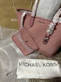 Michael Kors torebka torba duża Eliza monogram logowana z saszetka