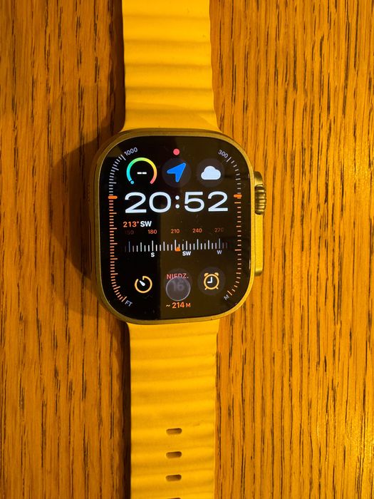 APPLE Watch Ultra GPS, eSIM + opaska Ocean+pasek skórzany