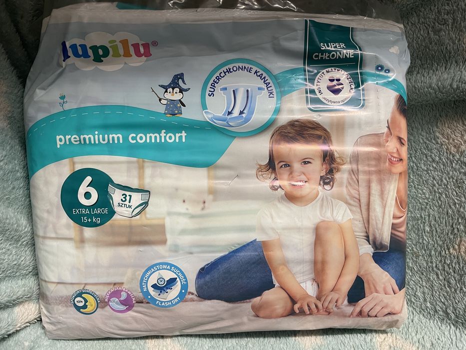 Pieluchy Lupilu premium Comfort 6 extra large -15kg + - 31 sztuk