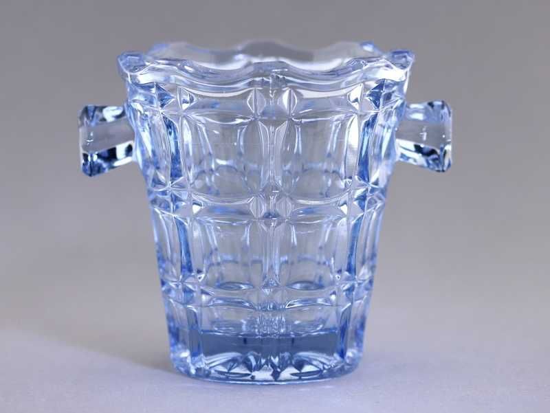 Szklany pojemnik na lód cooler proj Rudolf Jurnikl Czechosłowacja