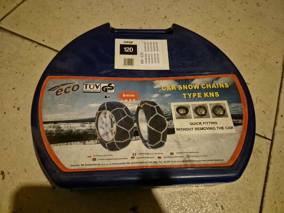 Nowe łańcuchy na koła kn 120 9mm 16,17,18,19 cali"