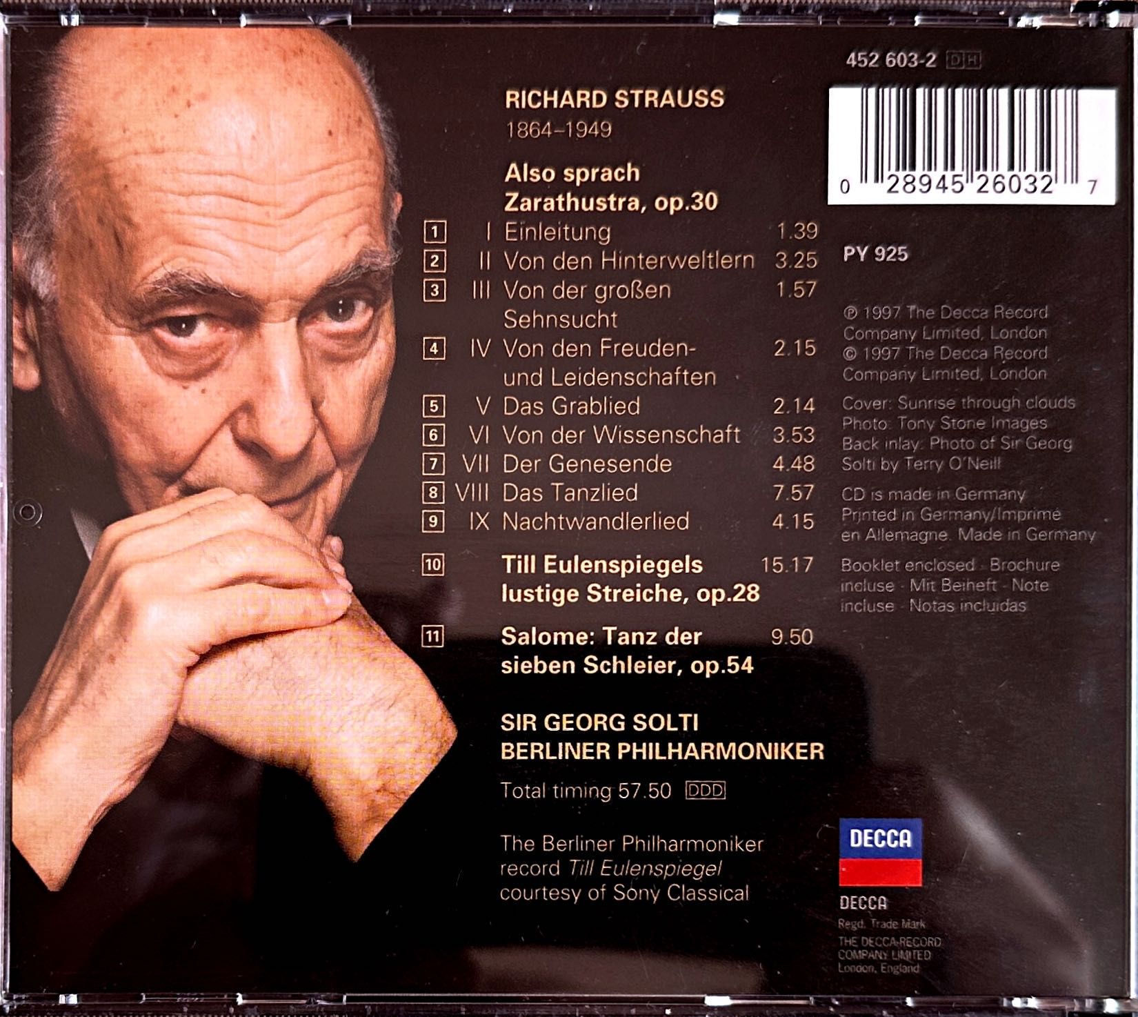 Solti Zarathustra, Richard Strauss, Berliner Philharmoniker, CD, DECCA