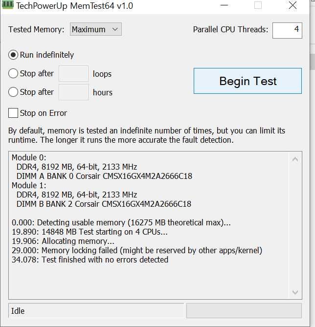 16 gb DDR4 2666 Corsair Vengeance