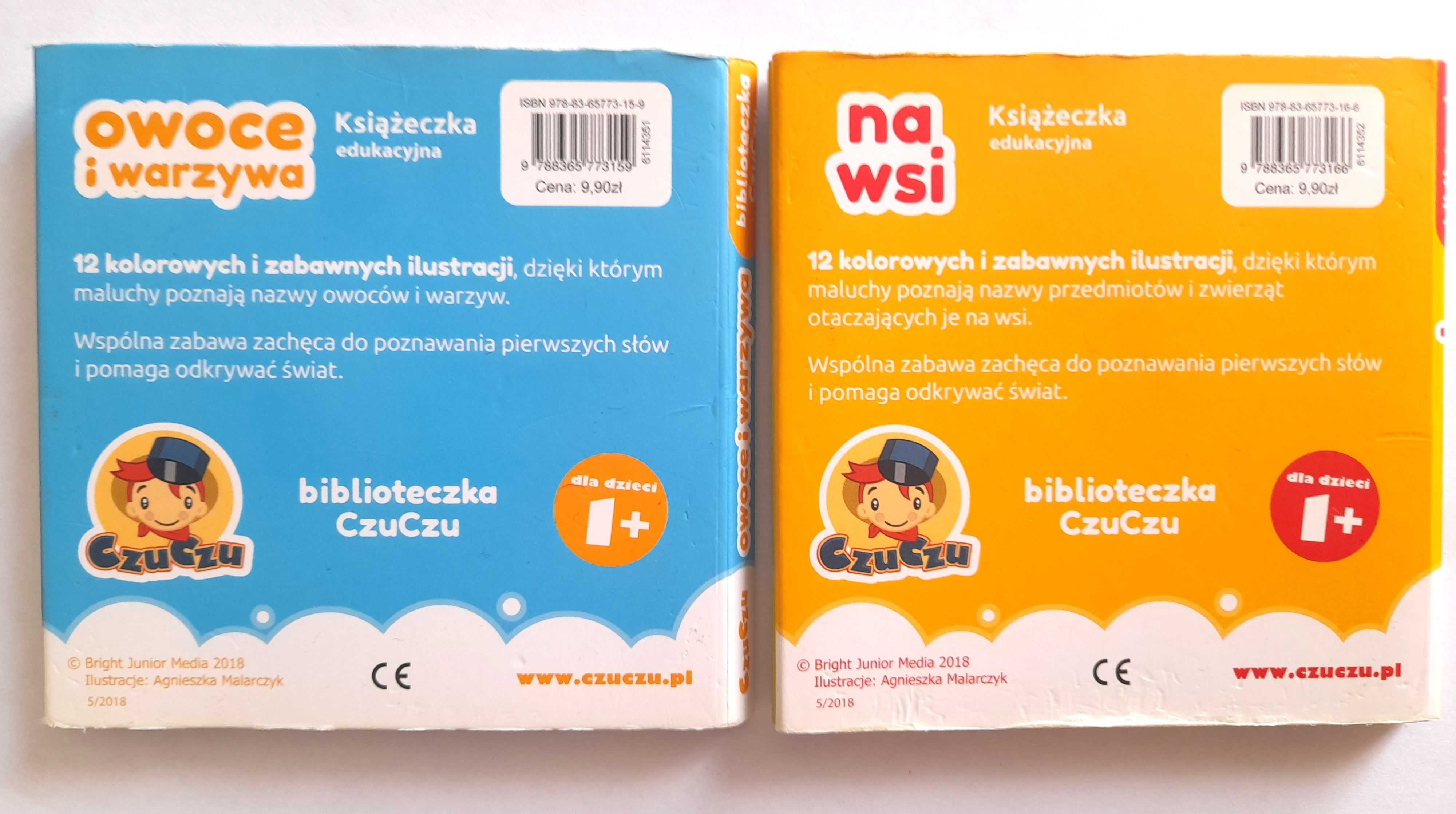 Biblioteka CzuCzu. OWOCE I WARZYWA, NA WSI (książeczki harmonijki)