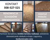Renowacja schodów i podłóg. Układanie podłóg drewnianych i paneli.