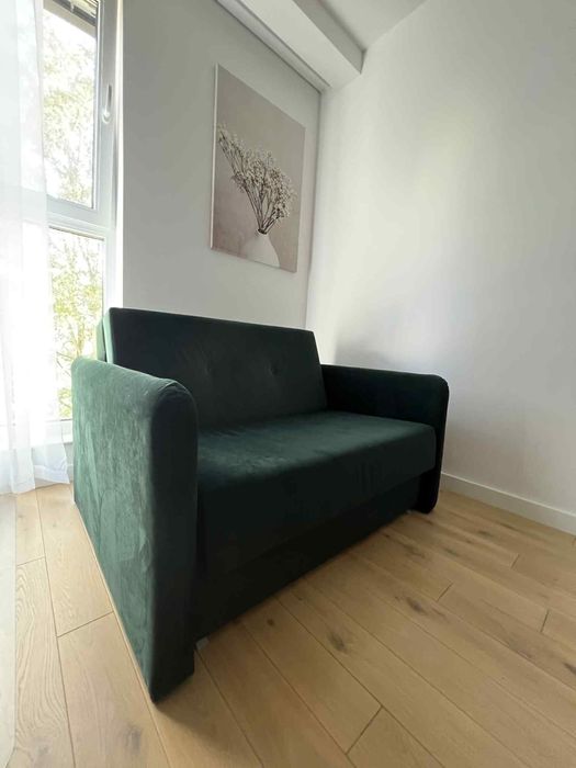 Amerykanka sofa kanapa ciemnozielona BRW