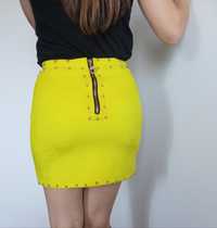 Mini spódniczka w kolorze żółtym