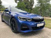 Wynajem auta na ślub z kierowcą BMW 3 G20 pakiet M sport niebieski