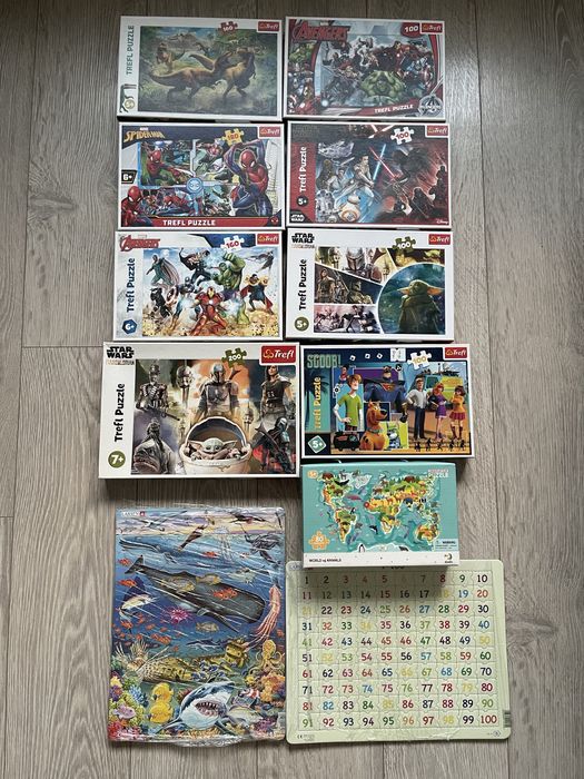 Пазли дитячі Trefl Larsen Ravensburger 100/200/260