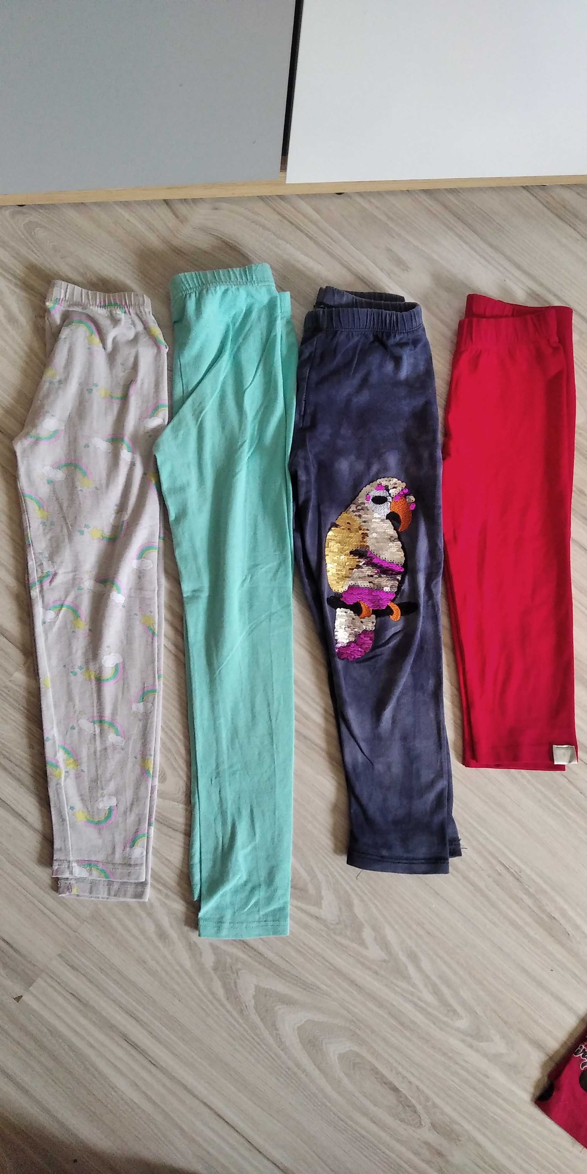 Legginsy getry 122 długie i 3/4 4szt