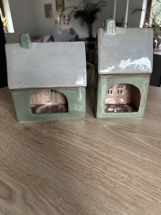 Domki ceramiczne 2 szt na tee light