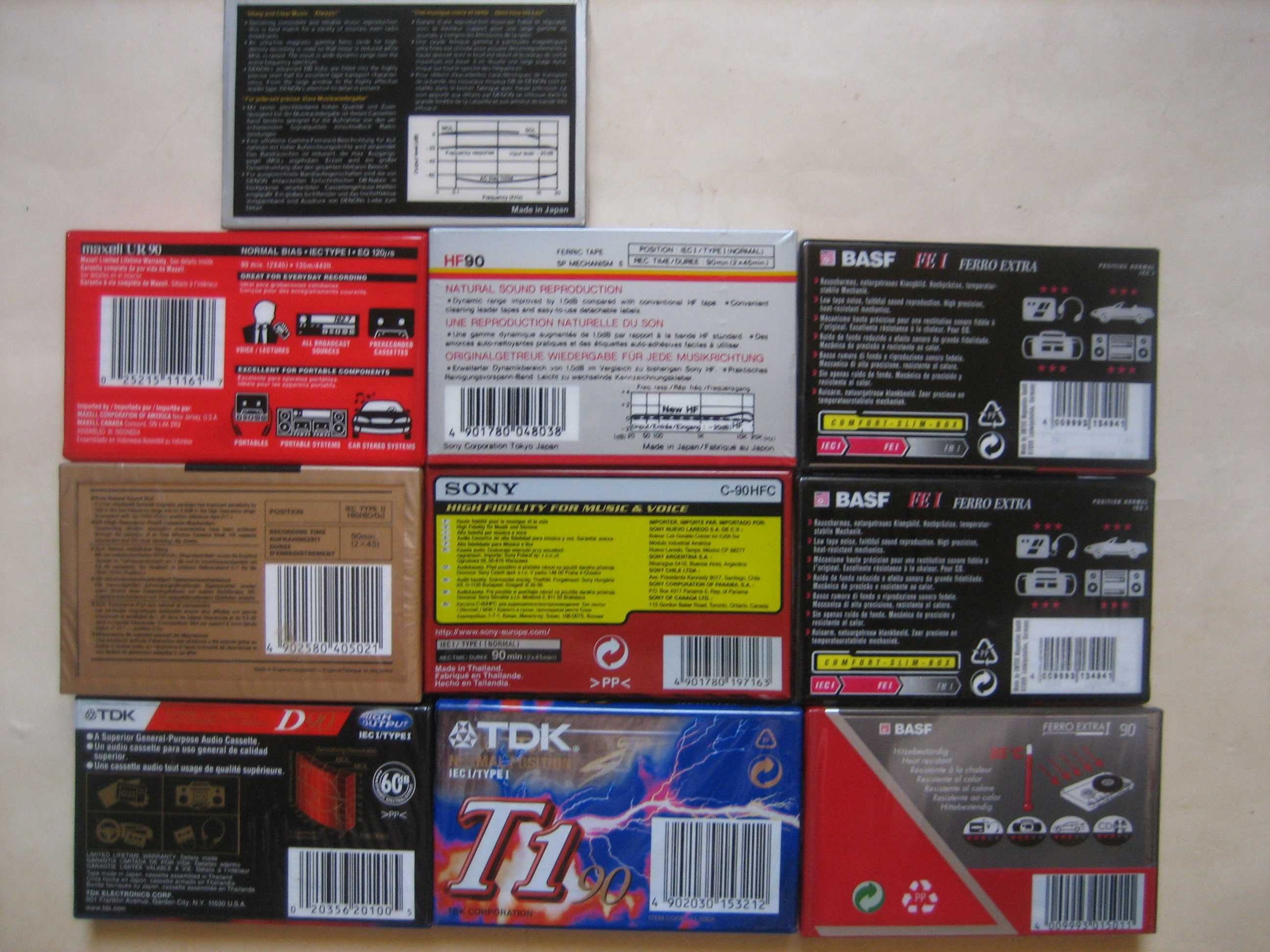 Аудиокассета   Sony BASF TDK  Тип ленты - TYPE I  II