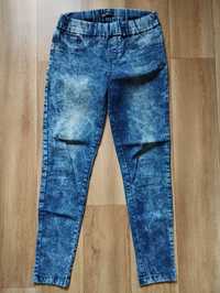 Everyday wear 40 marmurkowe spodnie jeansowe dżinsowe rurki jegginsy