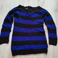 Sweter chabrowy w czarne paski Reserved rozmiar S