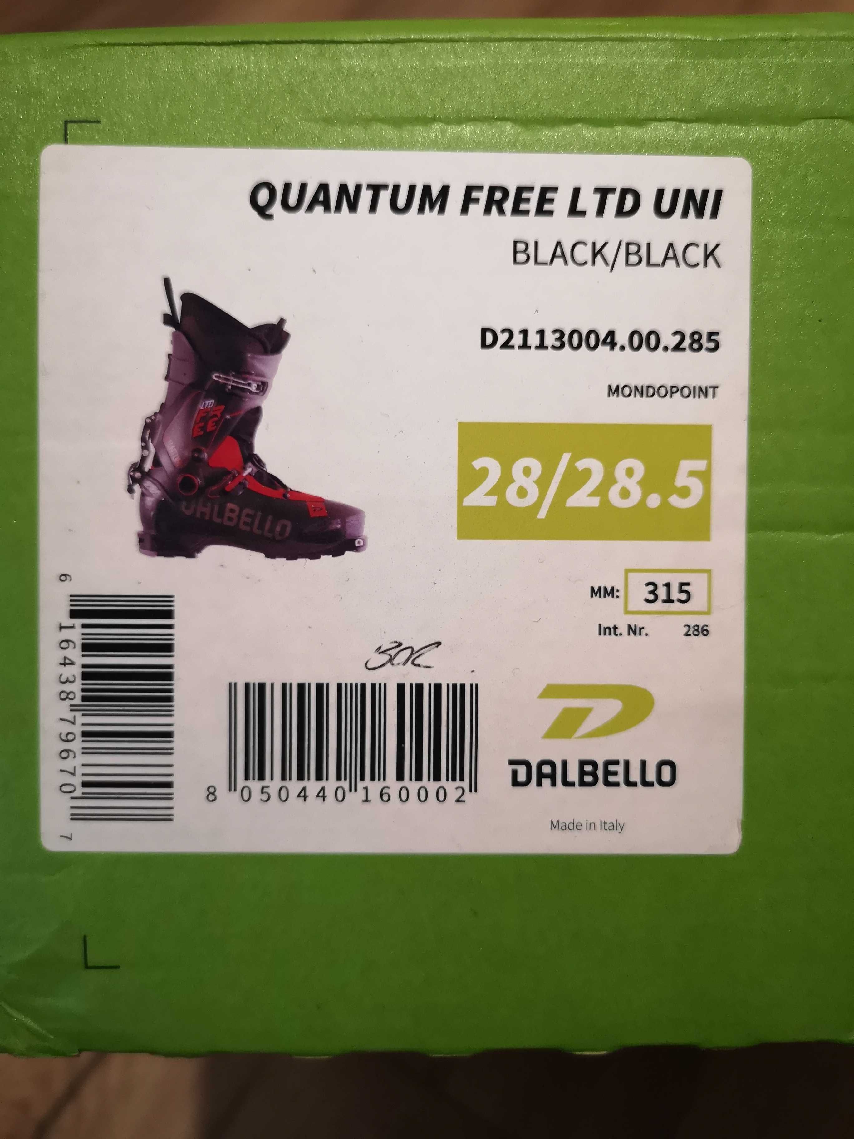 Buty skiturowe Dalbello QUANTUM free - 28.0-28.5 cm