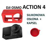 DJI Osmo Action 4 - osłona i kapsel - silikon czerwony