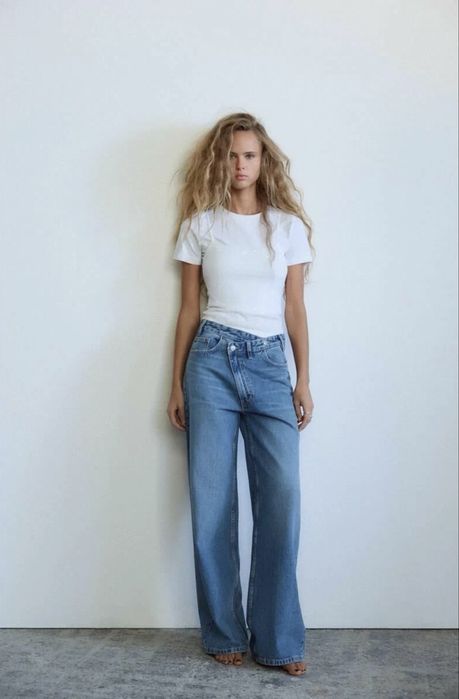 Джинси zara з асиметричним поясом