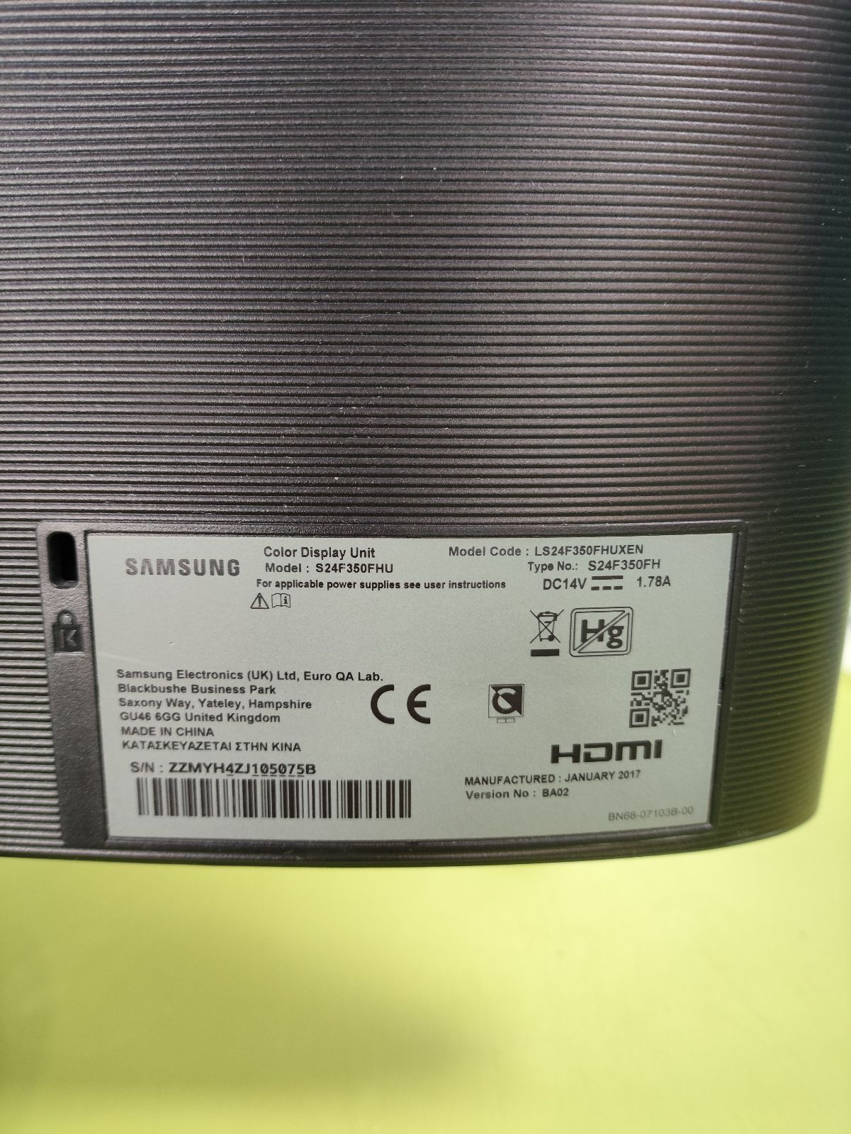 монітор Samsung S24F356FHU, S24F350FHU