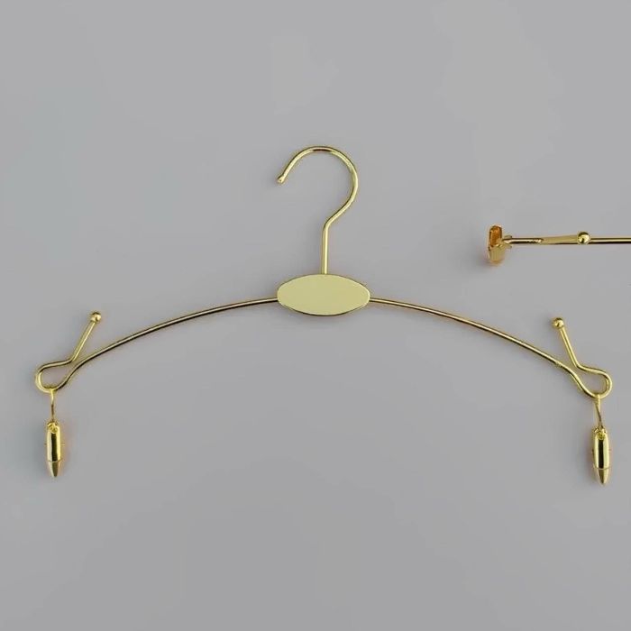 10 шт. Металеві вішалки для нижньої білизни золотисті з прищіпками