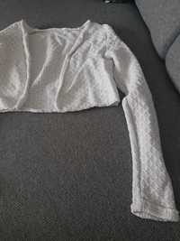 Biały sweterek rozmiar 128