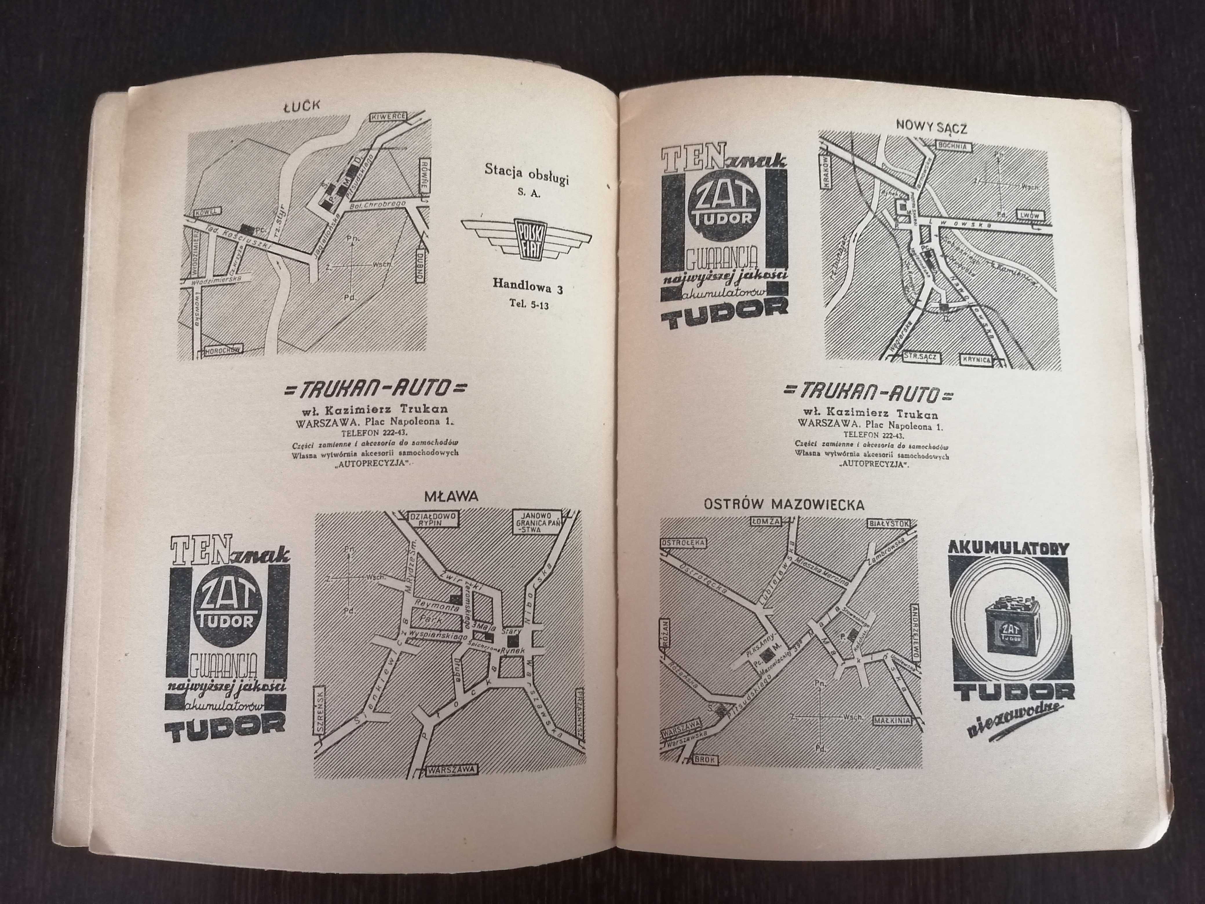 Mapa samochodowa na rok 1938/39