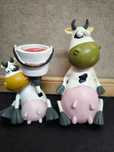 2 Figurinhas de Vaca - Porta Velas e mdalheiro
