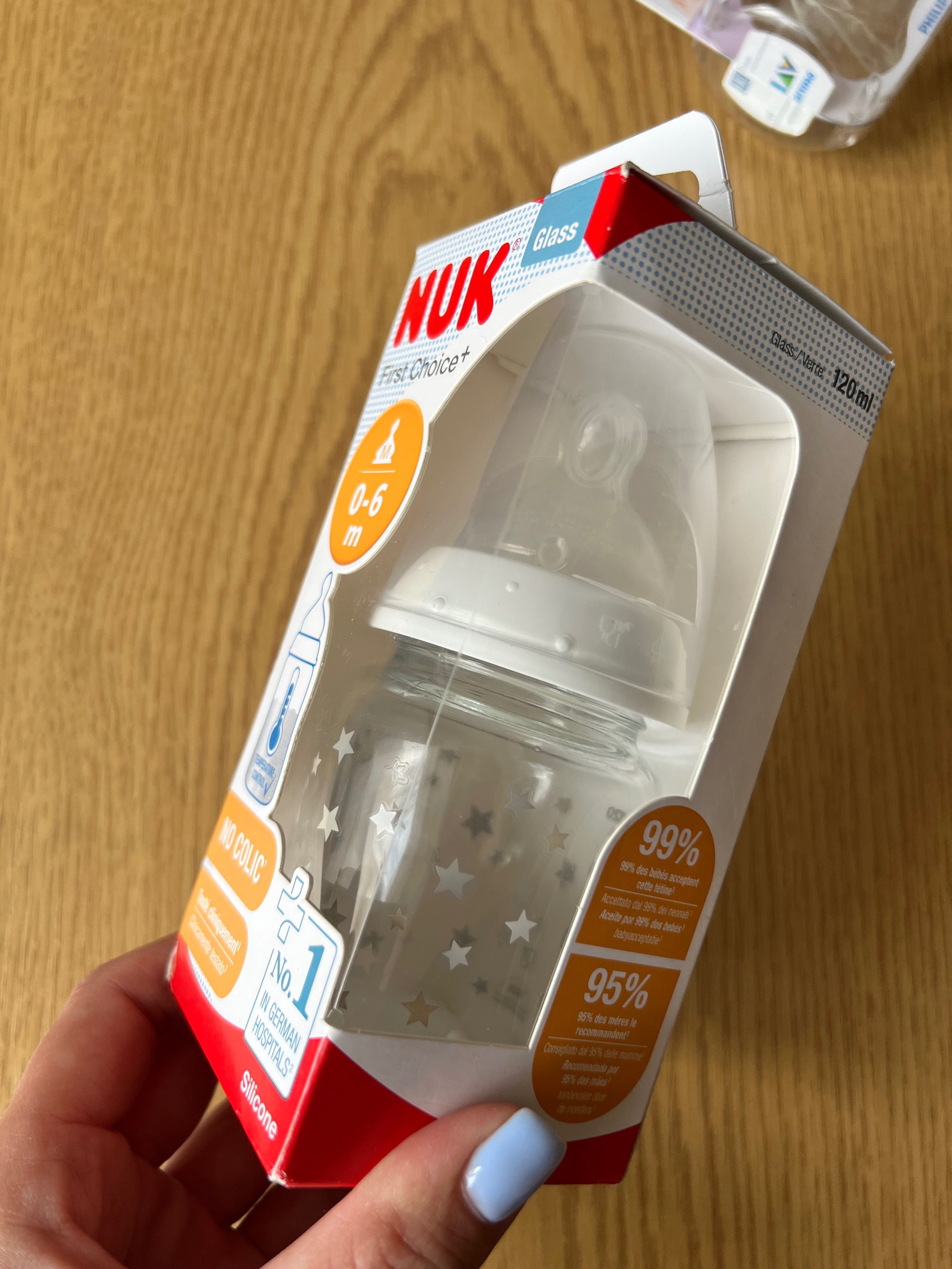Скляна пляшечка Nuk First Choice+ 0-6 міс
