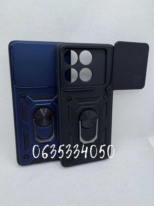 Чехол бампер для Motorola Edge 60 Fusion с кольцом под магнит