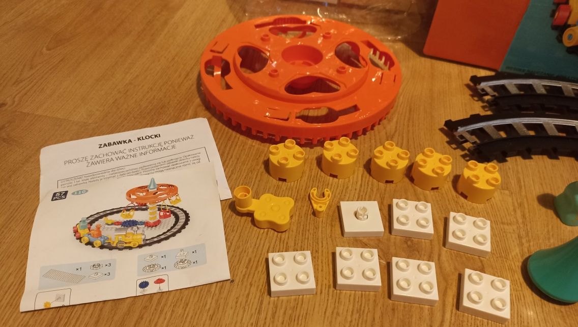 Klocki Park rozrywki dinozaurów 4Kidz stan bdb, kompletne