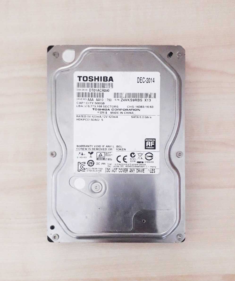 Надежный жесткий диск для ПК Toshiba DT01ACA050 3,5" 500GB