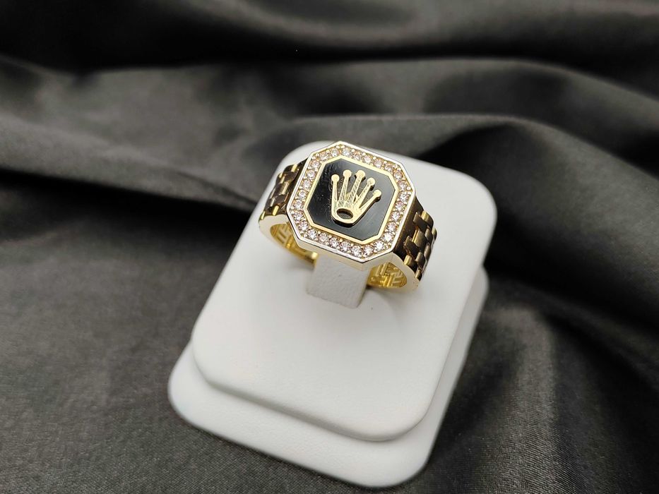 NOWY Złoty Sygnet ROLEX r23 / Złoto 585