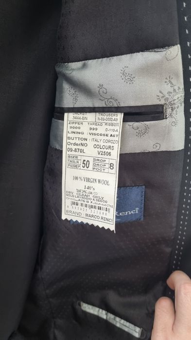 Вовняний чоловічий костюм Marco Renci
