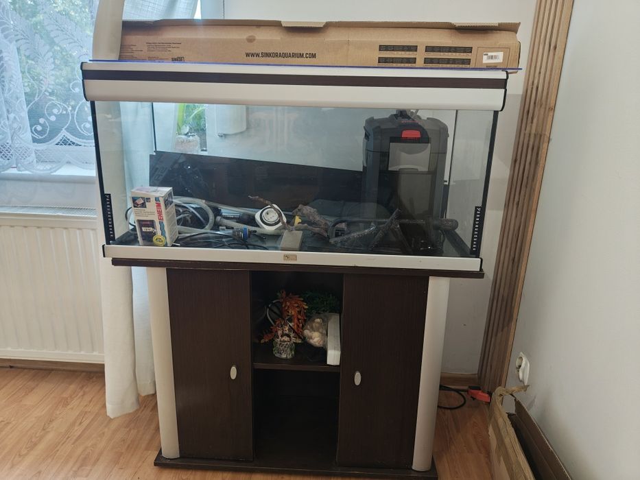 Akwarium 200L szafka+akcesoria